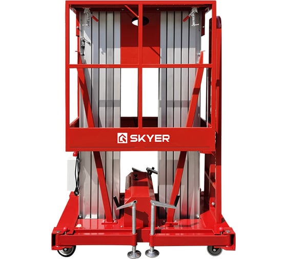 Двухместный телескопический подъемник SKYER высота подъема 12 м GTWY12-200S DС