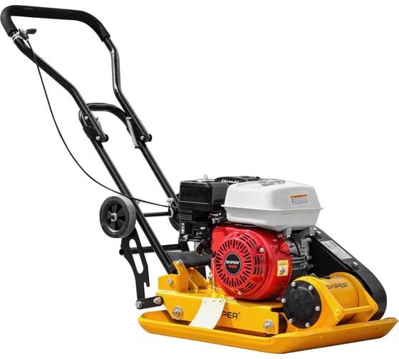 Виброплита SKIPER C120H-W (Honda GX200, 6.5 л.с, плита 58x50 см, 20кН, 35м/мин, колеса) 00-00015051