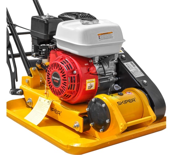 Виброплита SKIPER C120H-W (Honda GX200, 6.5 л.с, плита 58x50 см, 20кН, 35м/мин, колеса) 00-00015051