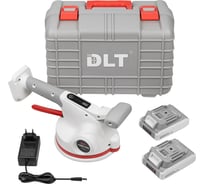 Виброприсоска для укладки плитки DLT Vibro PRO-MAX, диам.чаши 166мм, удерж.вес до 60, 2 аккумулятора 1549