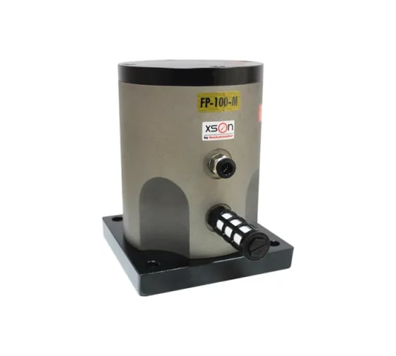 Пневматический поршневой вибратор XSON рабочее давление: 2...6 бар, частота: 1560…2600 Гц, сила вибрации: 1382…6500 H, потреб. воздуха: 160…335 л/мин, раб. темп: -20…+100 С, присоединение: G 3/8 -FP-100-M XSON-FP-100-M 1