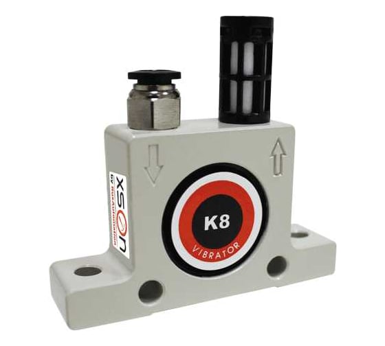 Пневматический вибратор шариковый XSON рабочее давление: 2...6 бар, частота: 25 510...35 100 Гц, сила вибрации: 132...355 H, потреб. воздуха: 85...190 л/мин, раб. темп: -20…+100 С, присоединение: G 1/4 -K-08 XSON-K-08 1