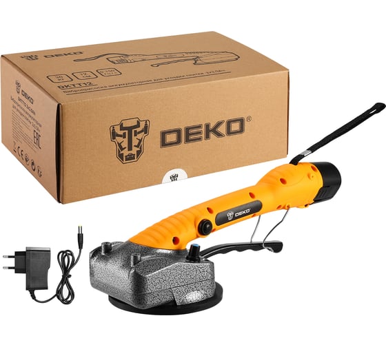 Аккумуляторная виброприсоска для укладки плитки DEKO DKTT12 12 В, 1x3.0 Ач 063-4416 1