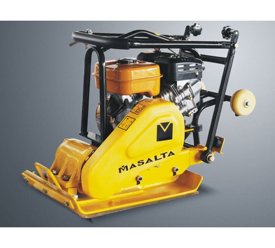 Виброплита (Honda GX 160, 5.5 л/с, 62 кг, бак, колеса, рама, коврик) Masalta MSR60-4 ВИБ051