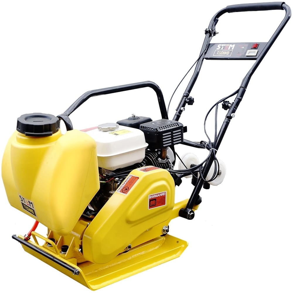 Виброплита (двигатель GX200, 60кг, колеса, съемная ручка) STEM Techno ...