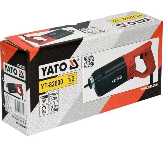 Глубинный вибратор для бетона YATO 1200 Вт, 3.5 м, 35 мм YT-82600