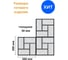Формы для тротуарной плитки Standartpark клевер гладкий, готовое изделие 265x220x56 мм, упаковка 10 шт Ф11019 4