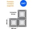 Формы для тротуарной плитки Standartpark восток, готовое изделие 400x400x50 мм, упаковка 4 шт Ф13005 5