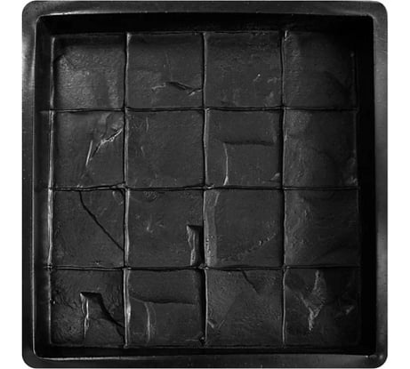Форма для тротуарной плитки Ресурс ПЕТЕРБУРГСКАЯ 450х450х60 мм, черный 14475