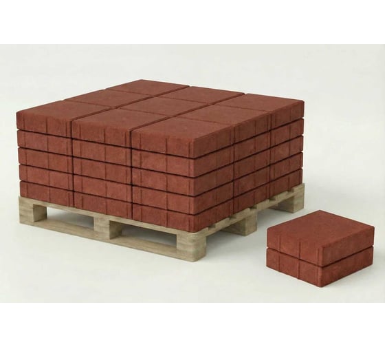 Тротуарная плитка ЯЗСМ Квадрат 300х300х60 (красная) (13 м2) 260 м2 4640013520629