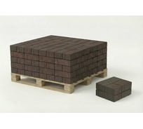 Тротуарная плитка ЯЗСМ Новый Город 260/160/100х160х60 коричневая 254 м2 (9504 шт) 4640013521954