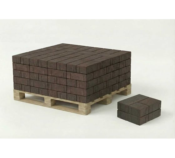 Тротуарная плитка ЯЗСМ Новый Город 260/160/100х160х60 (коричневая) (11,52 м2) 254 штук 4640013521954