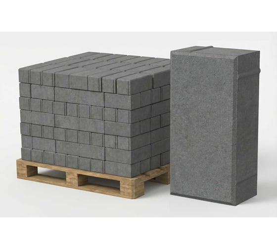 Тротуарная плитка ЯЗСМ Кирпичик 200x100x40 мм серая (380 м2) 4640013520865