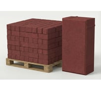 Тротуарная плитка ЯЗСМ Кирпичик 200x100x40 мм коричневая (380 м2) 4640013520728