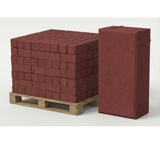 Тротуарная плитка ЯЗСМ Кирпичик 200x100x40 мм коричневая (380 м2) 4640013520728
