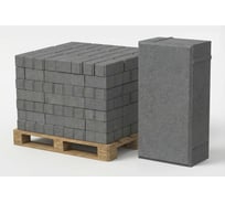 Тротуарная плитка ЯЗСМ Кирпичик 200x100x60 серая 264 м2 (13200 шт) 4640013520445