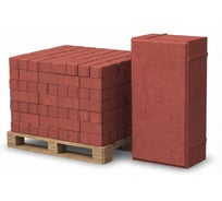 Тротуарная плитка ЯЗСМ Кирпичик 200x100x40 мм красная (380 м2) 4640013520872
