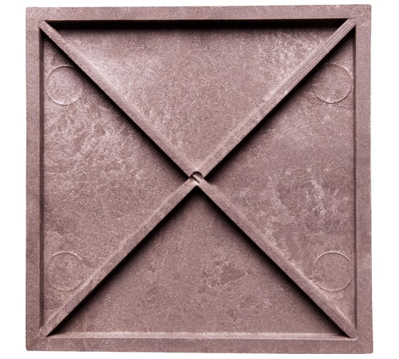 Тротуарная ППК плитка Neoкомпозит Универсальная "8 кирпичей", 250x250x20 мм, коричневый, комплект 16 шт. ПТУн-20 8К К16