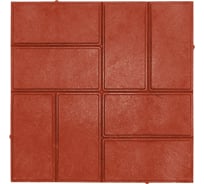 Тротуарная ППК плитка Neoкомпозит Стандарт "8 кирпичей", 330x330x20 мм, красный, комплект 5 шт. ПТС-20 8К Т5