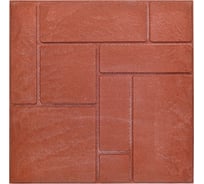 Тротуарная плитка NeoКомпозит ппк стандарт "10 кирпичей" 330x330x20 мм, терракотовый, комплект 9 шт. ПТС(Т)-20 10КТ9