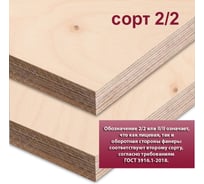 Фанера ФК березовая MW 21 мм, 1 лист 1525x760 мм, сорт II/II (Ш2) ФК-Б-ШК-2/2-21-1525-760