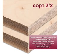 Фанера ФК березовая MW 24 мм, 1 лист 1525x760 мм, сорт II/II (Ш2) ФК-Б-ШК-2/2-24-1525-760