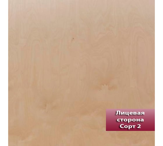 Фанера ФСФ березовая MW 9 мм 1 лист 2440x1220 мм сорт II/II Ш2 ФСФ-Б-ШК-2/2-9-2440-1220