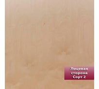 Фанера ФСФ березовая MW 6 мм, 1 лист 2440x1220 мм, сорт II/IV (Ш2) ФСФ-Б-ШК-2/4-6-2440-1220
