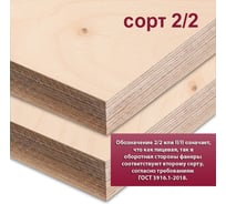 Фанера ФСФ березовая MW 27 мм, 1 лист 2440x1220 мм, сорт II/II (Ш2) ФСФ-Б-ШК-2/2-27-2440-1220