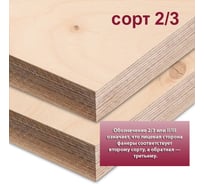 Фанера ФСФ березовая MW 24 мм, 1 лист 2440x1220 мм, сорт II/III (Ш2) ФСФ-Б-ШК-2/3-24-2440-1220