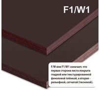 Фанера ламинированная MW 12 мм F/W лист 2440х1220мм ФЛ-F/W-2440x1220x12