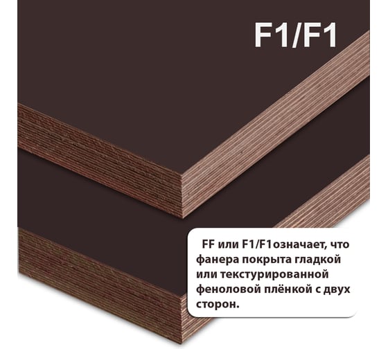 Фанера ламинированная MW 24 мм F/F лист 2440х1220мм ФЛ-F/F-2440x1220x24 1