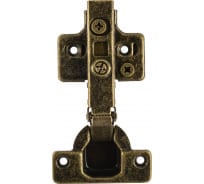 Петля четырехшарнирная с доводчиком Brante 3D clip-on накладная бронза 107121