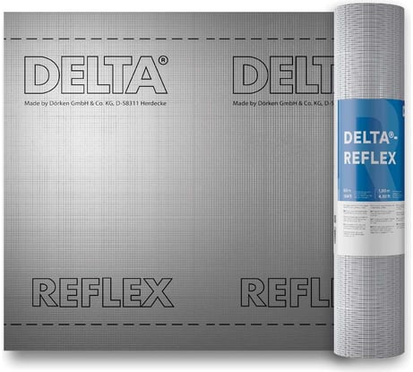 Пароизоляционная армированная пленка с рефлексным слоем DELTA REFLEX 1.5x50 м 2200408