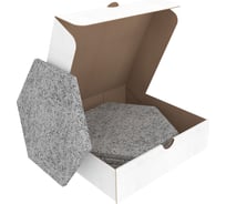 Комплект акустических панелей Саундек (Soundec) Техносонус 0,29 м x 0,25 м х 14 мм 5 шт, гексагон, гр.145 мм, фаска, цвет серый, RAL7046 1100501421