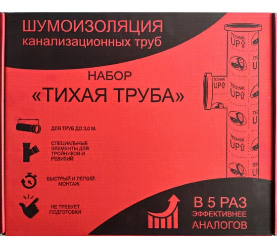 Набор для шумоизоляциции канализационных труб Standart Group "тихая труба", 1 шт. Н001