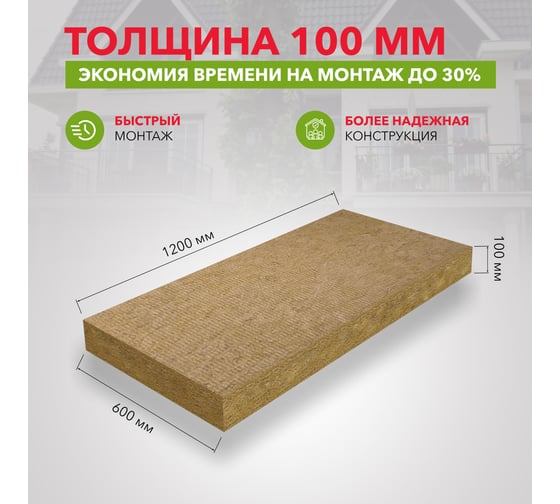 Теплоизоляционная плита RWL ЛАЙТ БАТТС СКАНДИК XL 100 мм 171956