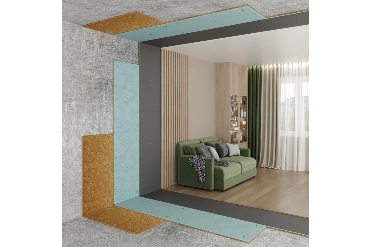 Звукоизоляционная панель Teplofom+ 22 ДВП short - выгодная цена, отзывы ...