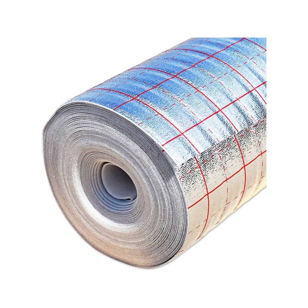 Подложка СВК вспененный полиэтилен с лавсаном и разметкой 5мм 1,2x25м ...