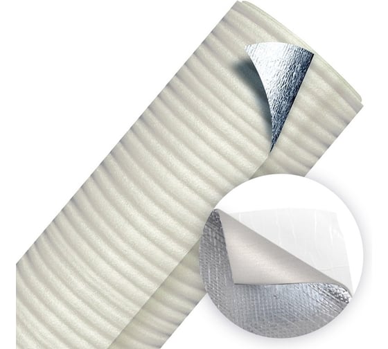 Самоклеящаяся тепло-шумоизоляция воздуховодов и систем кондиционирования Алюфом ALC 8мм 1,0 х 10м 16397