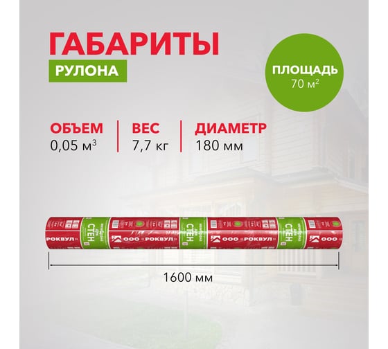Мембрана RWL ROCKWOOL для стен 70 м2/уп. ТП-261492