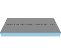 Теплоизоляционная панель Teplofom+ 1250x600x100 мм, двухсторонний слой, упаковка 4 шт. 4/100/2