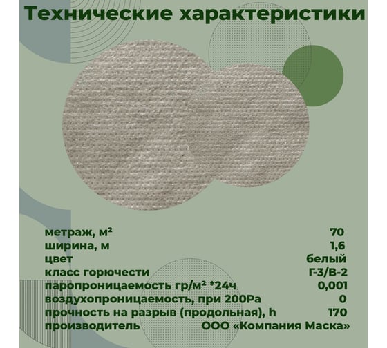 Противоконденсатная гидро-пароизоляция Компания Маска COVER SUPER C 70 м.кв. КСУС_70