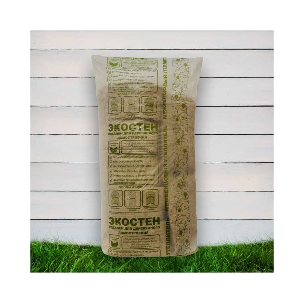 Межвенцовый утеплитель Сибшнур ЭКОСТЕН 4-5 мм, 200 мм, 4x20 м 60031 ...