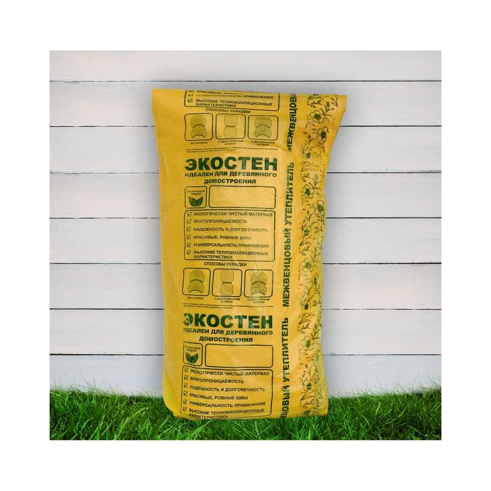 Межвенцовый утеплитель Сибшнур ЭКОСТЕН 6-8 мм, 200 мм, 4x15 м 60039 ...