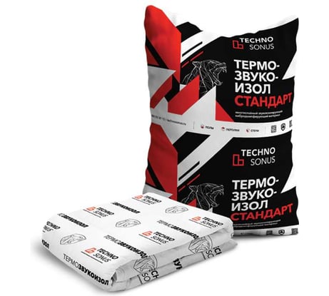 Мат для звукоизоляции Техносонус ТермоЗвукоИзол Стандарт 10м х 1,5м х 15мм, 15м2 1300100601