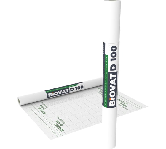 Пароизоляция BIOVAT D 100, 100 г/м2, 1.5x50 м, 75 м2 BV023