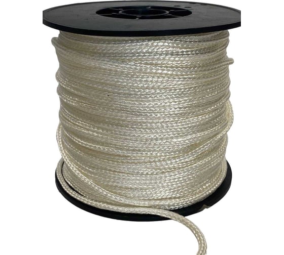 Кремнеземный шнур ЭКОВУЛ (EKOWOOL) ШК-5 (1 нить) диаметр 5 мм, 100 метров 10054