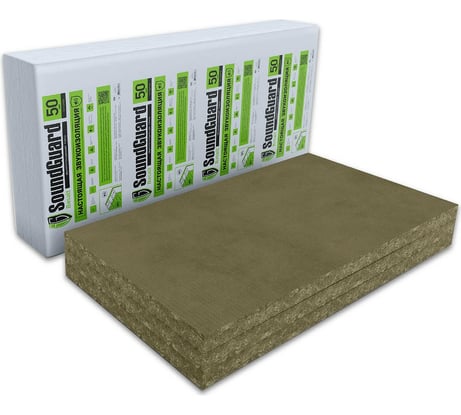 Звукопоглощающая плита SoundGuard Basalt 50 (4 шт, 1200х600х50 мм, 2,88 кв.м) 201053
