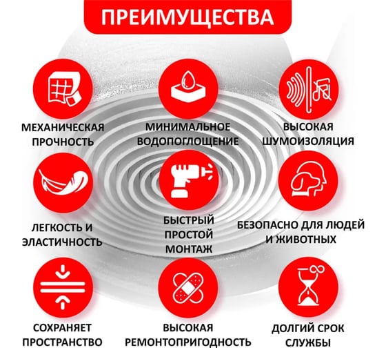 Шумоизоляция Тепофол для вентиляции, самоклеящийся рулон, 10 мм, 10 м2 942414215